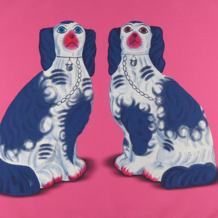 Cotton Tea Towel - Pottery Dogs no.32