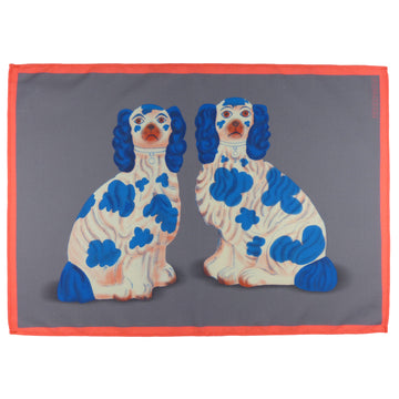 Cotton Tea Towel - Pottery Dogs no.33