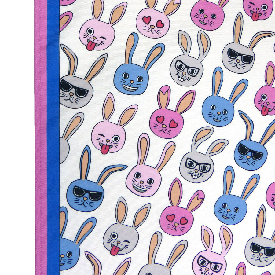Cotton Tea Towel - Emoji Bunny