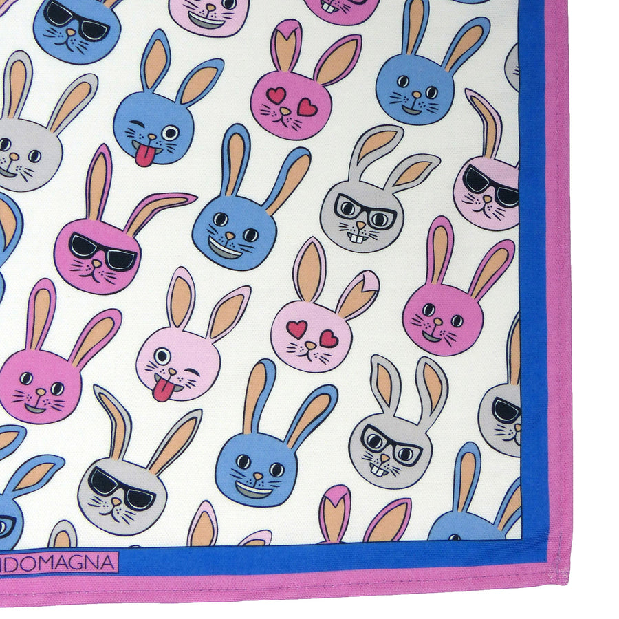 Cotton Tea Towel - Emoji Bunny