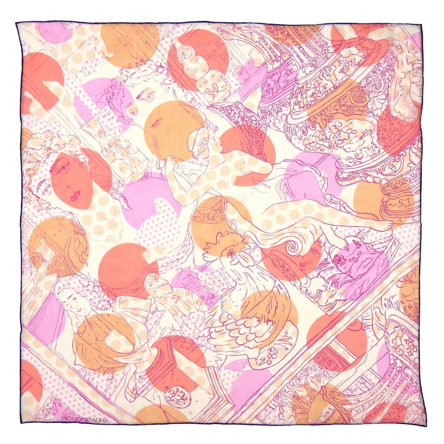 Silk Chiffon Scarf - Muse Orange/Pink