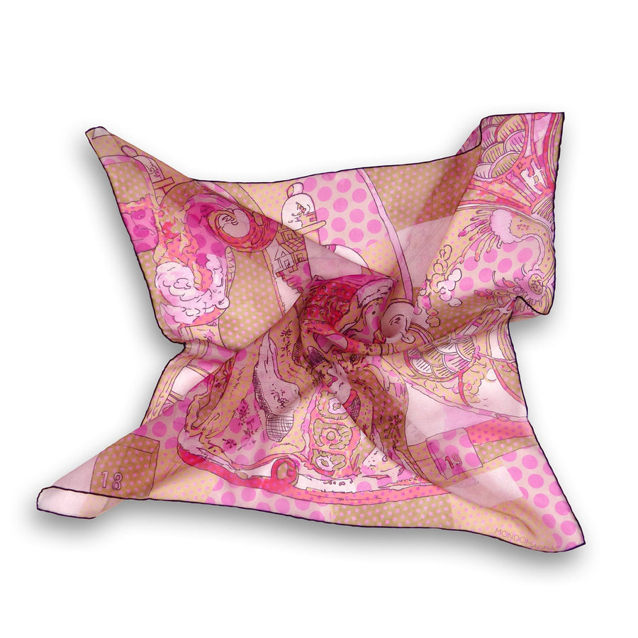 Silk Chiffon Scarf - Porcelain Pink