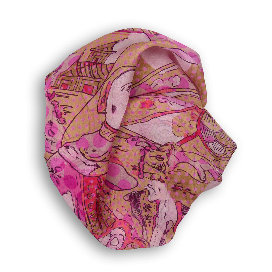 Silk Chiffon Scarf - Porcelain Pink