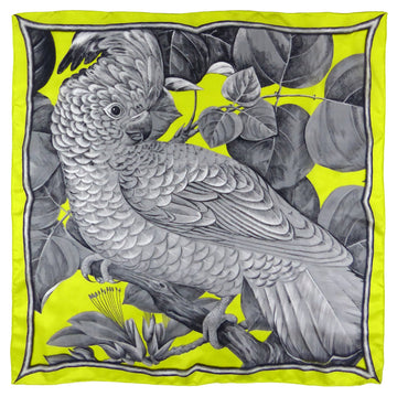 Square Silk Scarf - Cockatoo Chartreuse