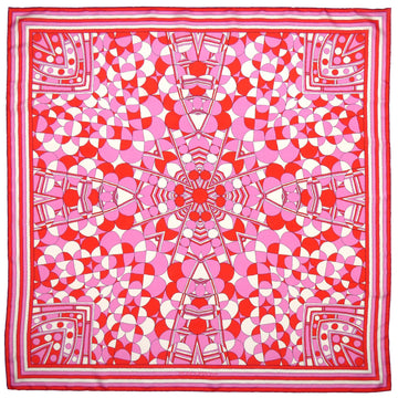 Square Silk Scarf (90cm) - Betty Red/Pink/White